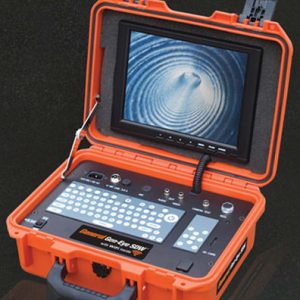 Sistema de inspección de tuberías Gen-Eye SL-M-SDW-A - SDW Mini Wi-Fi Command Module with 100 ft. Mini Gel-Rod, Self-Leveling Mini Color Camera, Open Mini-Reel, and 3" Trap Skid