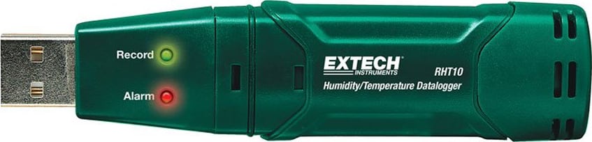 Data Logger Extech RHT10- Max Temperature: 158 F, Min Temperature: -40 F, Power Source: Battery