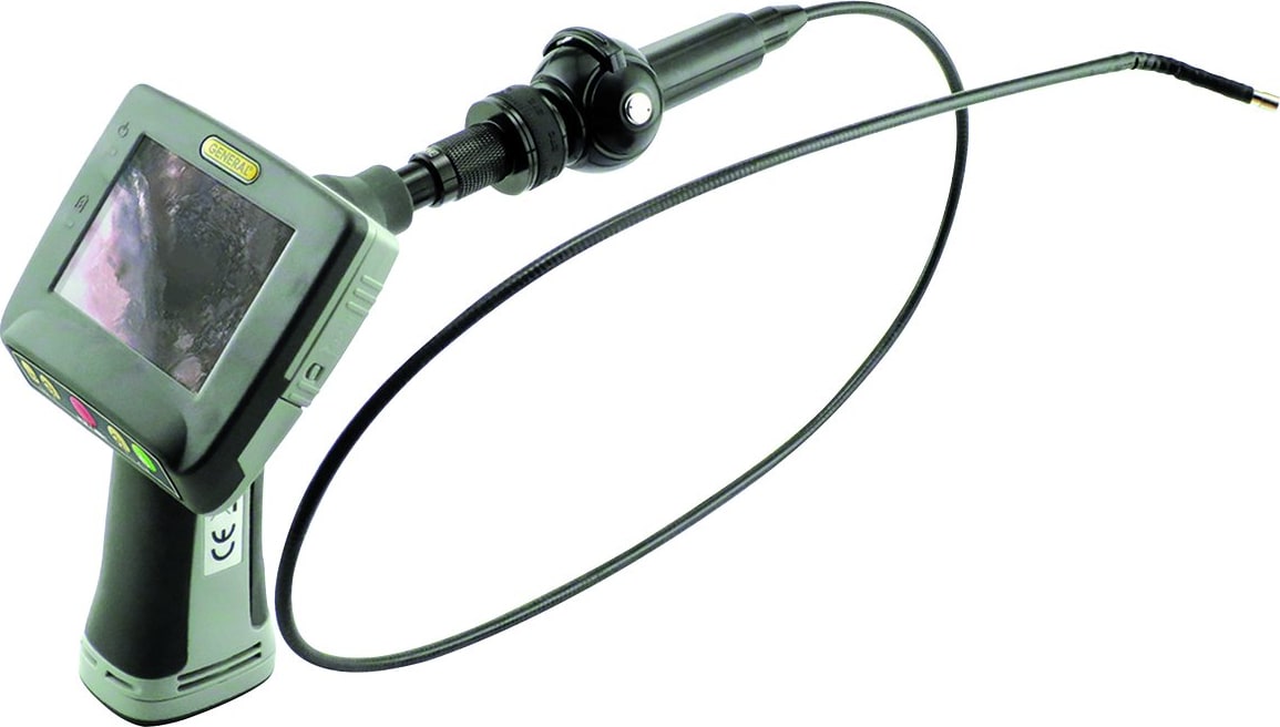 Sistema de inspección de tuberías General Tools DCS665-ART Wet/Dry Articulating and Recording with 5.5mm Diameter Camera Tipped Probe