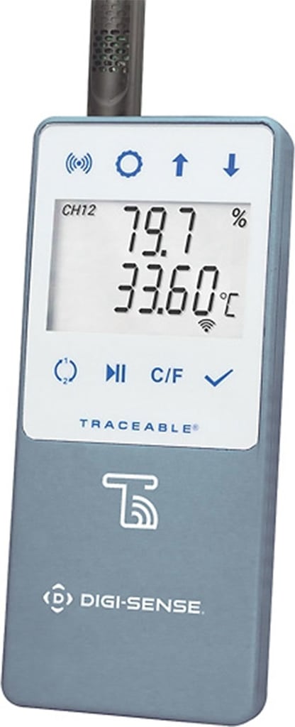 Data Logger Digi-Sense 18000-29 Digi-Sense Temperature/Humidity Data Logger with TraceableLIVE Wireless Capability and Calibration; 1 Dongle
