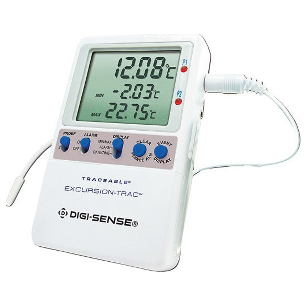 Data Logger Oakton 6432CC Digi-Sense Traceable Excursion-Trac™ Data Logging Thermometer with Calibration, 1 Bullet Probe