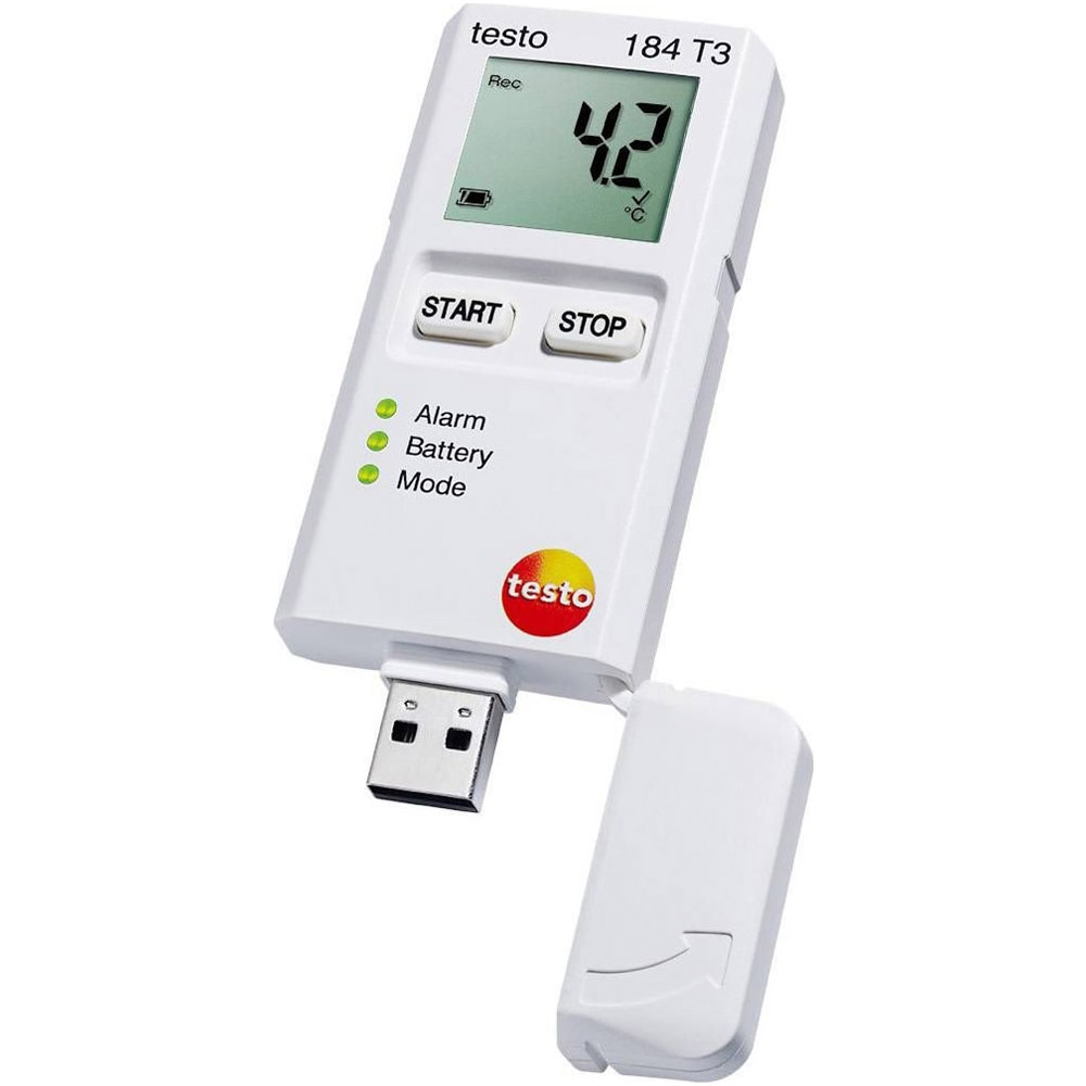 Data Logger Testo 184 T3 - Temperature USB Transport Data Logger with LCD Display (Part Number 0572 1843)