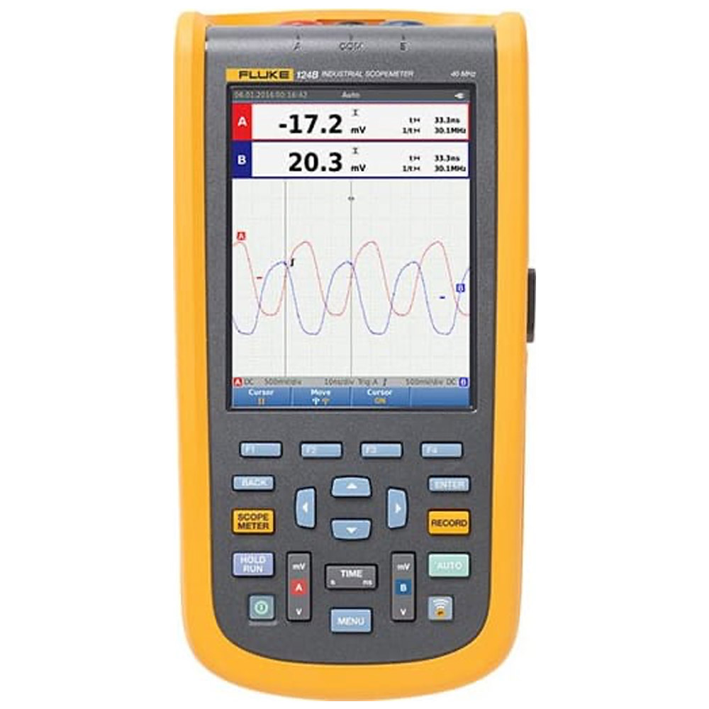 Osciloscopio portátil Fluke 124B/NA Industrial ScopeMeter 40MHz (North America)