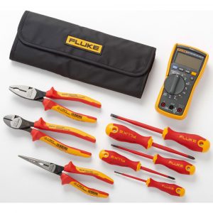 Multímetro de electricista Fluke IB117K and Insulated Hand Tools Starter Kit