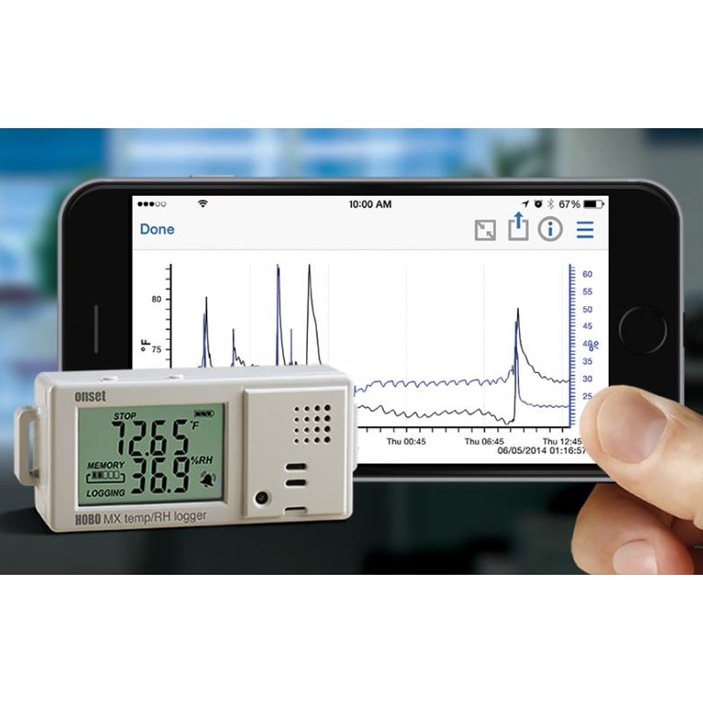 Data Logger HOBO by Onset MX1101-01 Temperature/Relative Humidity