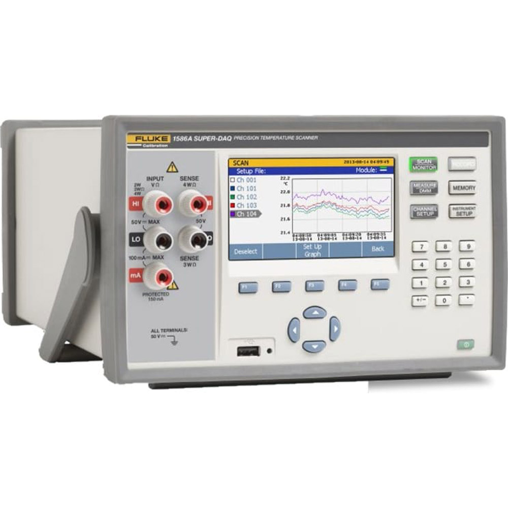 Escáner de temperatura de precisión Fluke 1586A 120/C Super-DAQ, Mainframe Only, 120V, Accredited Calibration