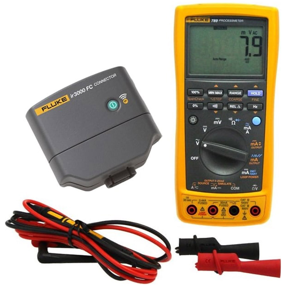 Multímetro de procesos Fluke 789/IR3000 BU 789 and IR3000FC Connector Bundle Package
