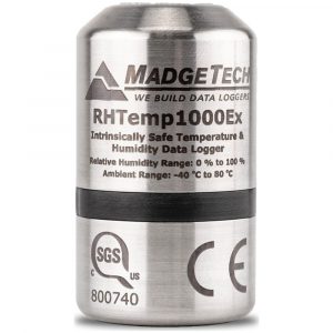 Data Logger Madgetech RHTemp1000Ex Intrinsically Safe Temperature and Humidity with Stainless Steel Enclosure