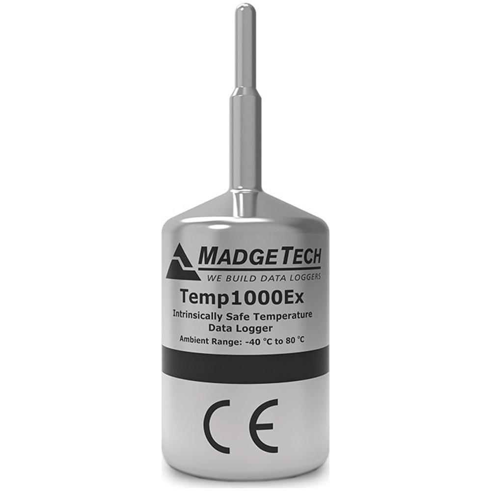 Data Logger Madgetech RHTemp1000Ex-KR - Intrinsically Safe Temperature with Key Ring End Cap