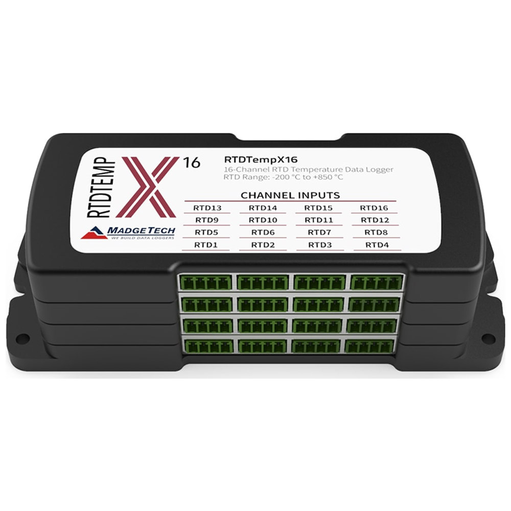 Data Logger Madgetech RTDTempX16 - 16-Channel RTD Temperature