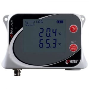 Data Logger Comet U0122 - Dual Channel Temperature Data Logger for One External Pt1000 Probe with Internal Temperature Sensor