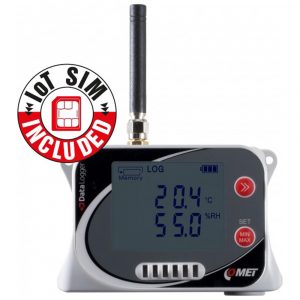 Data Logger Comet U3120Msim - IoT Wireless Temperature and Humidity Datalogger with Built-in Sensor, GSM Modem, Flat Rate SIM Card