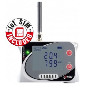 Data Logger Comet U4440Msim - IoT Wireless Temperature, Humidity, CO2, Pressure Datalogger, GSM Modem, Flat Rate SIM Card