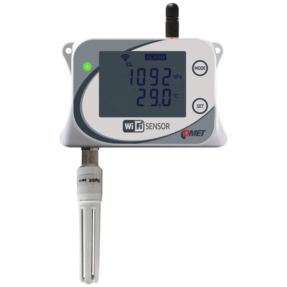 Data Logger Comet W7710 - WiFi Temperature, Humidity, and Pressure Sensor with Integrated Probe