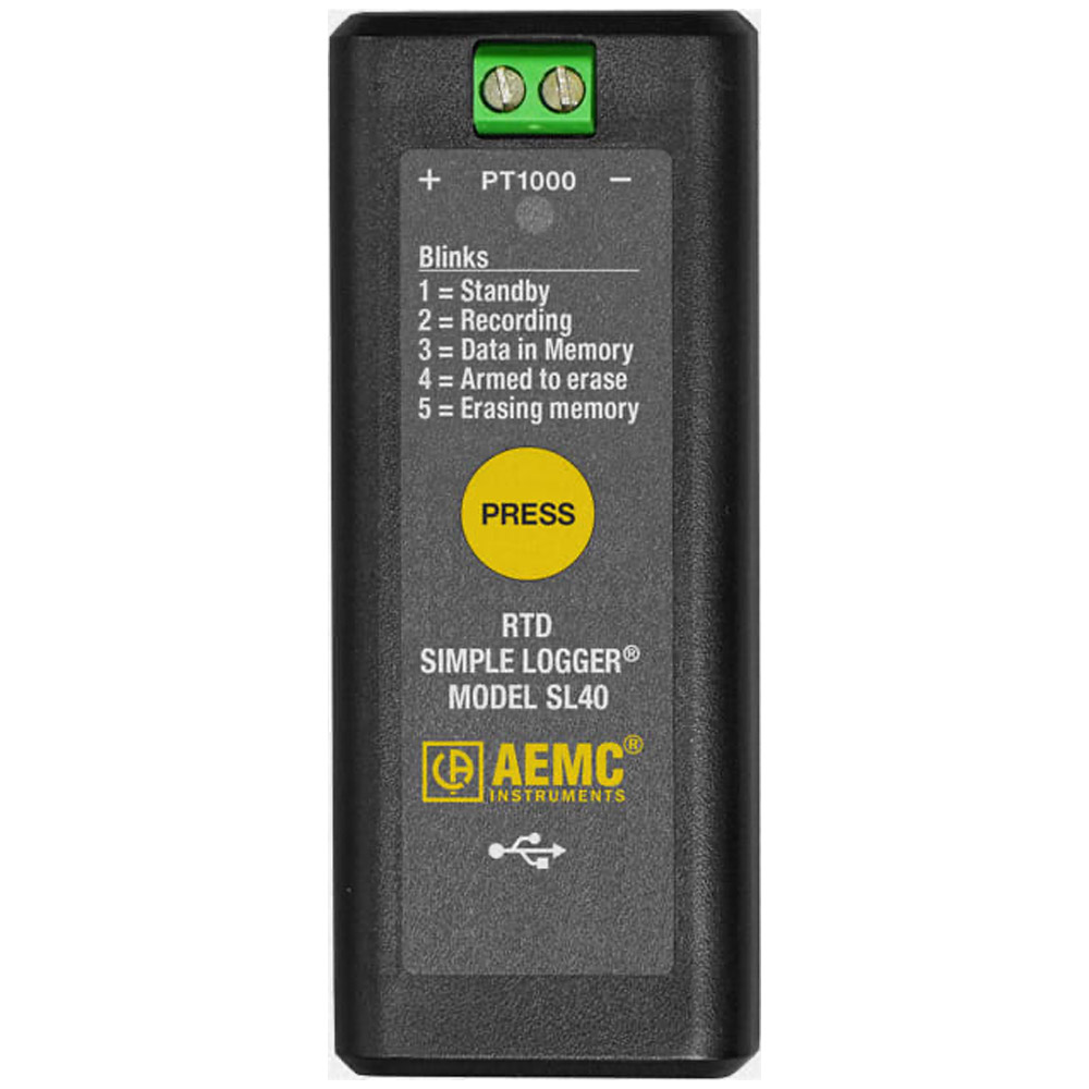 Data Logger AEMC SL40 - Simple Logger, Temperature, RTD