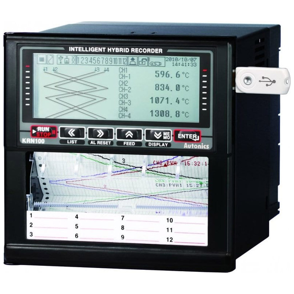 Registrador Híbrido Autonics KRN100-02000-01-0S 100mm