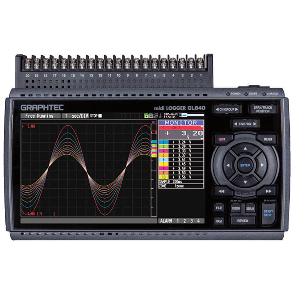 Data Logger Graphtec GL840M 60Vp-p Temperature/Voltage