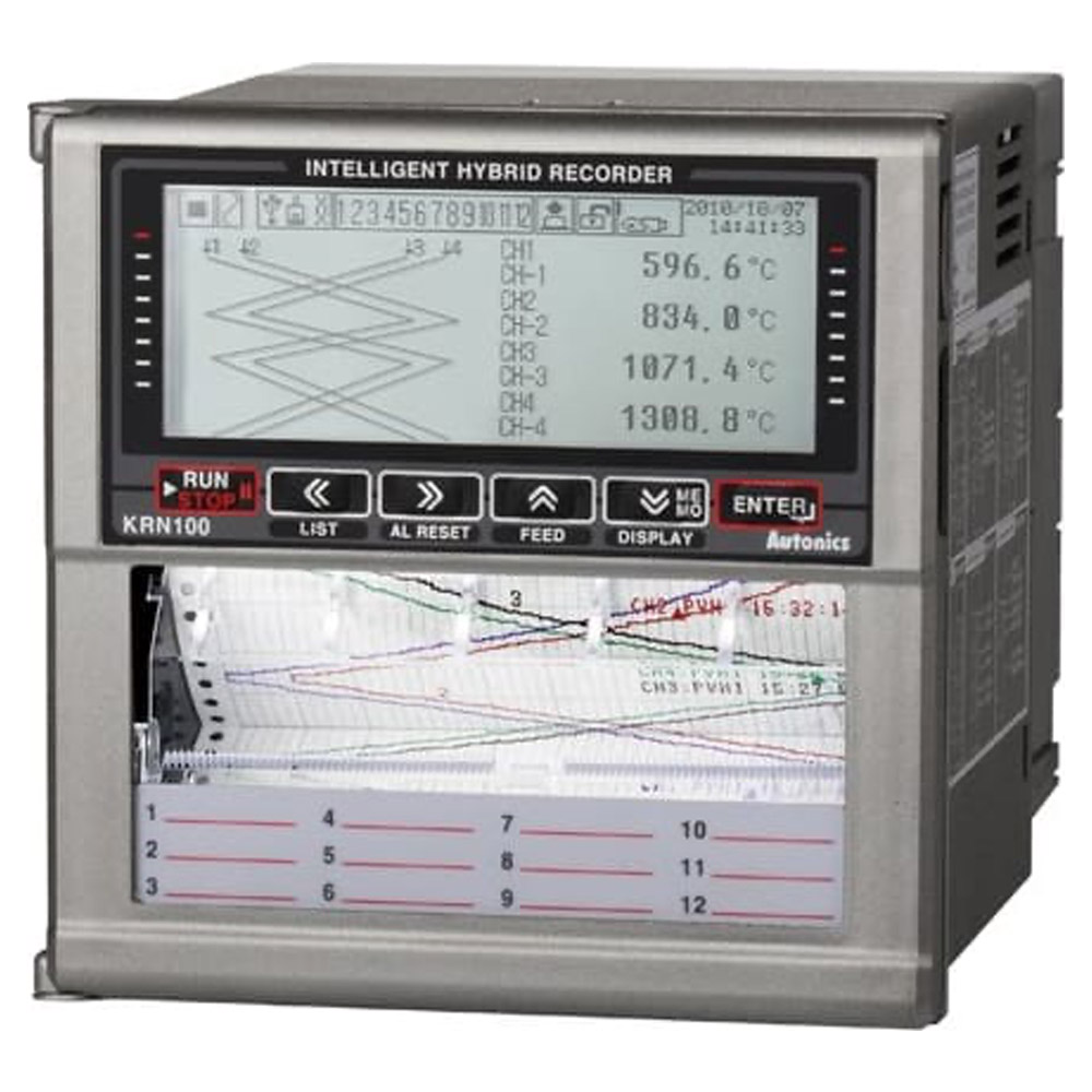 Data Logger Autonics KRN100-12003-01-0S Recorder, 100mm, 12 Channel, 12 Alarm output