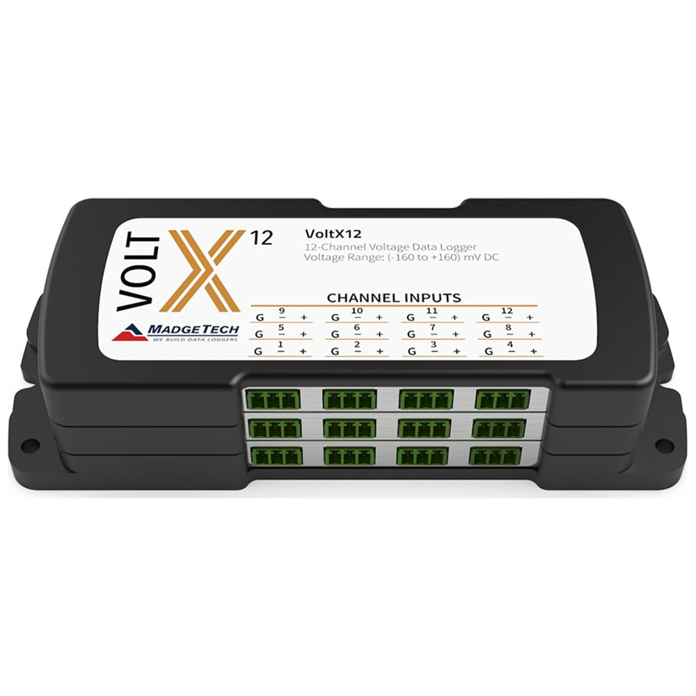 Data Logger Madgetech VoltX12 160 mV - 12-Channel Voltage Data Loggers with 160 mV Range