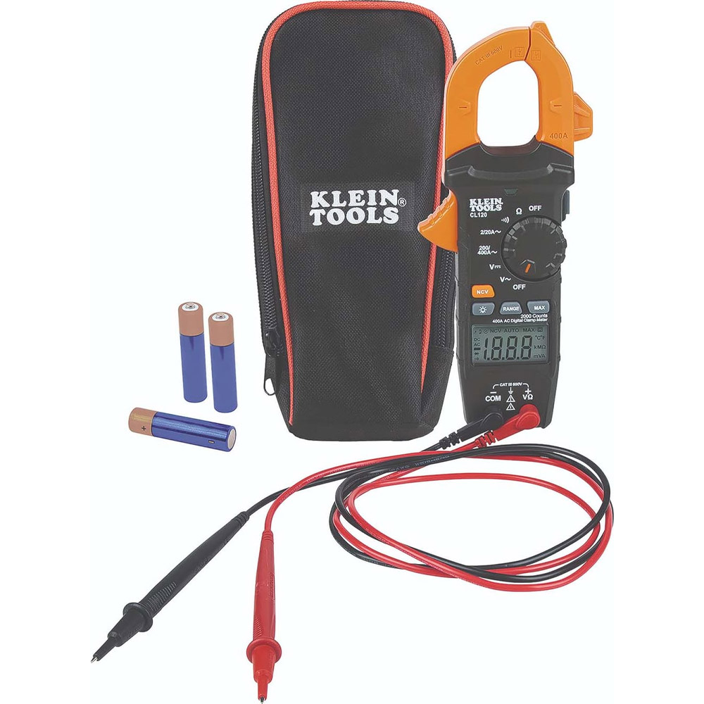 Multímetro de gancho Klein CL120 - Digital Clamp Meter, AC Auto-Ranging 400 Amp