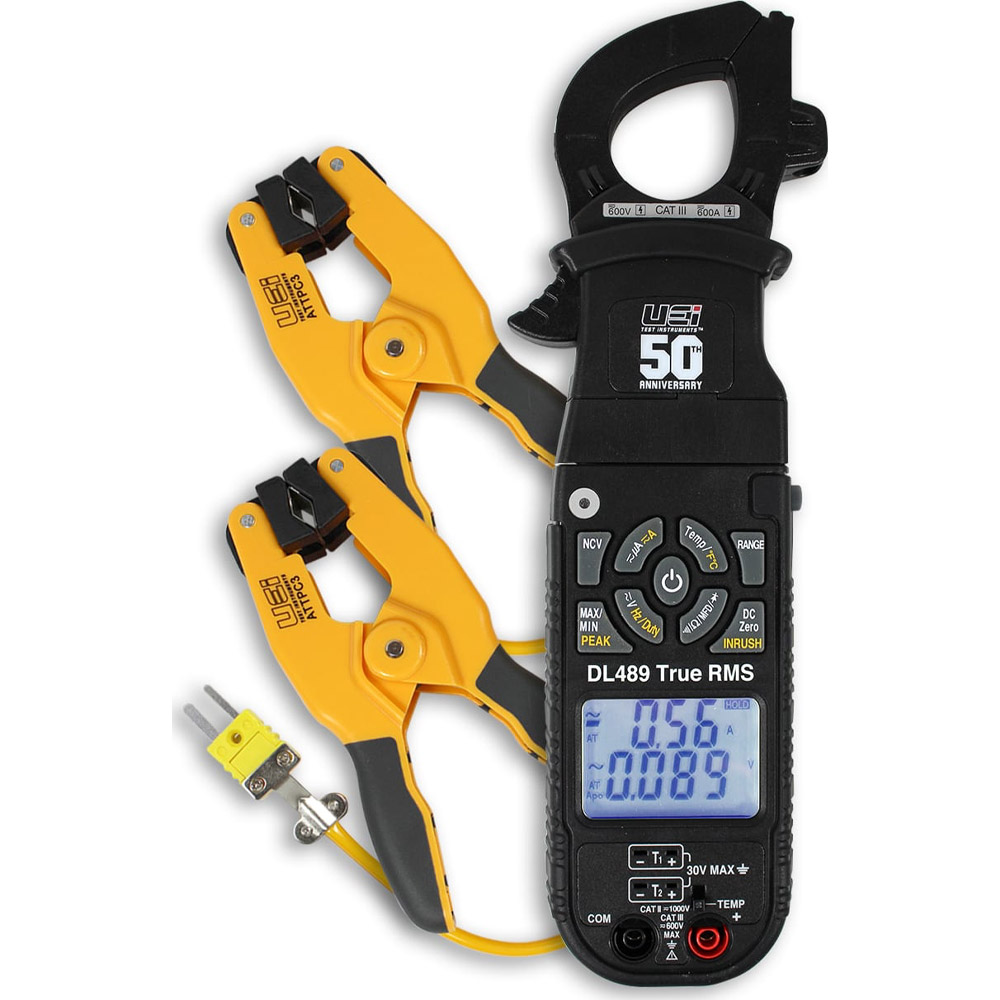 Pinza amperimétrica Uei DL489COMBO - True RMS Clamp Meter w/ Pipe Clamap Adapter