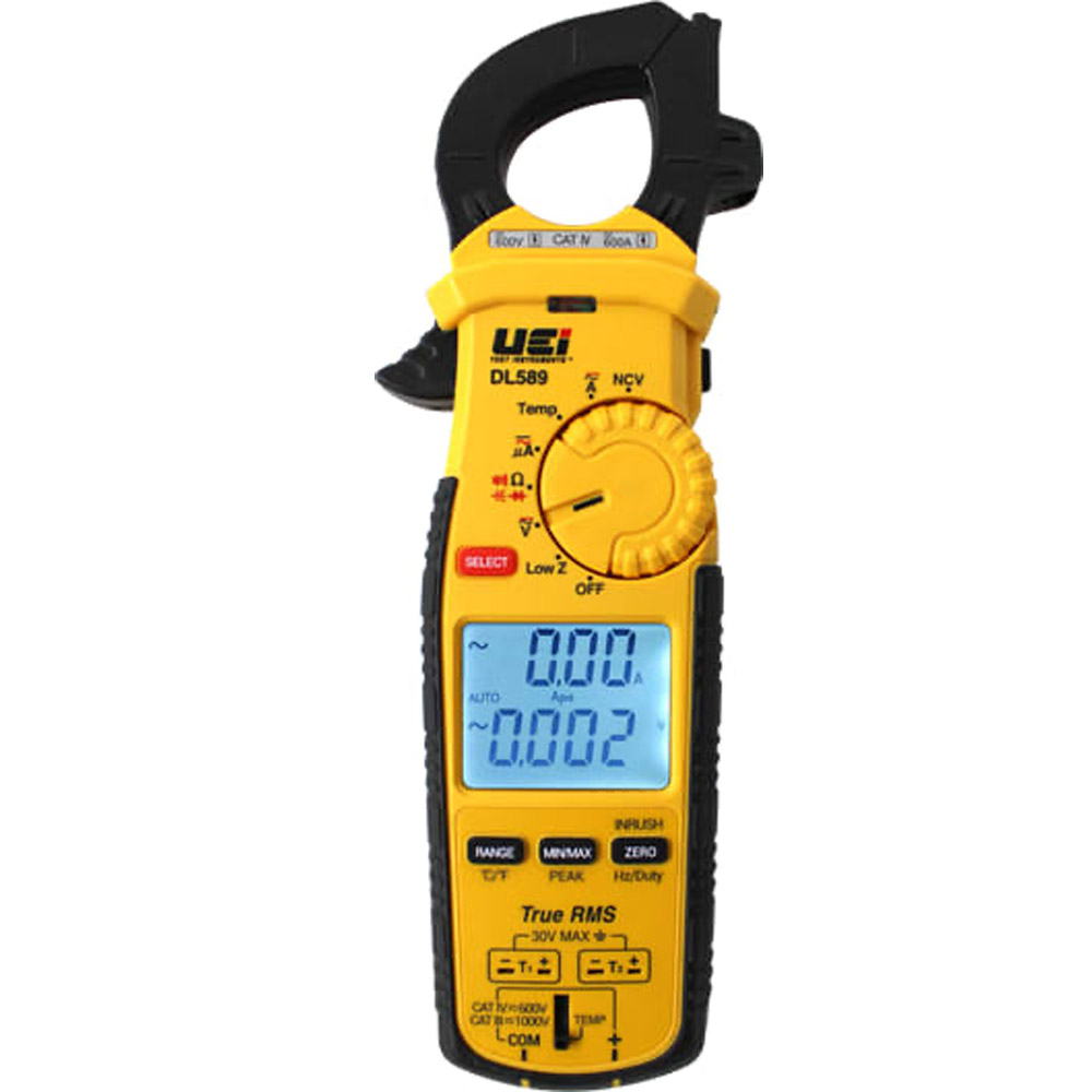 Pinza amperimétrica UEi DL589 - 600A TRMS Clamp Meter with DC Amps, Inrush, Magnet