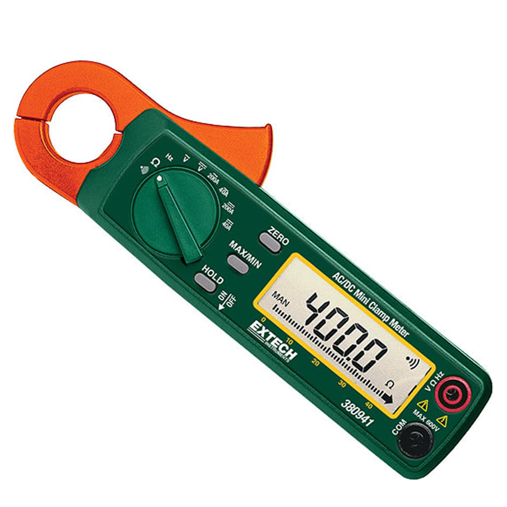 Minipinza amperimétrica Extech 380941-NIST - 200A AC/DC Mini Clamp Meter w/NIST